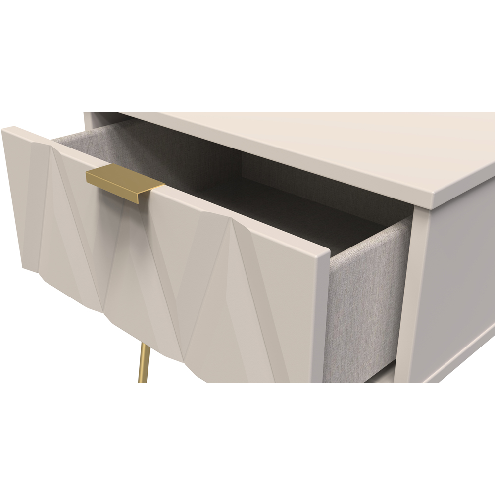 Crowndale Diamond Single Drawer Kashmir Matt Side Table Ready Assembled Image 5
