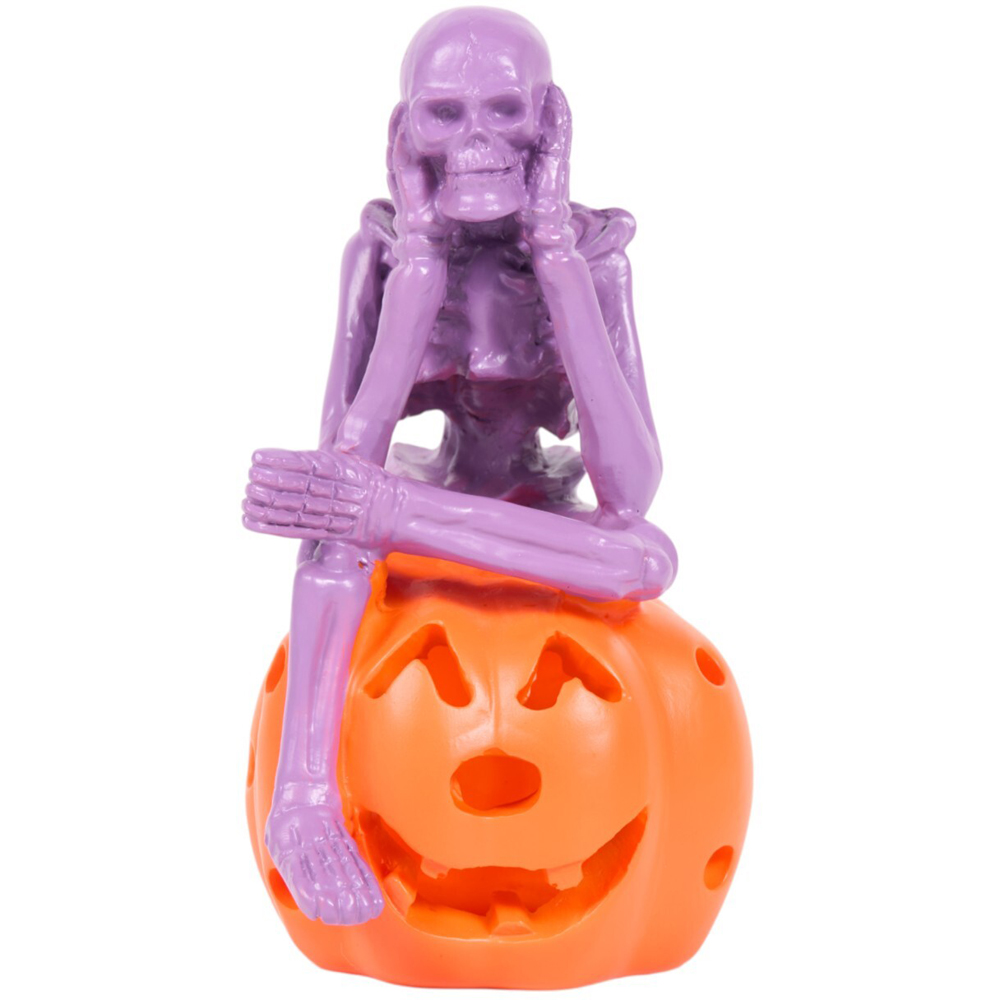 Neon Sitting Skeleton Image 3