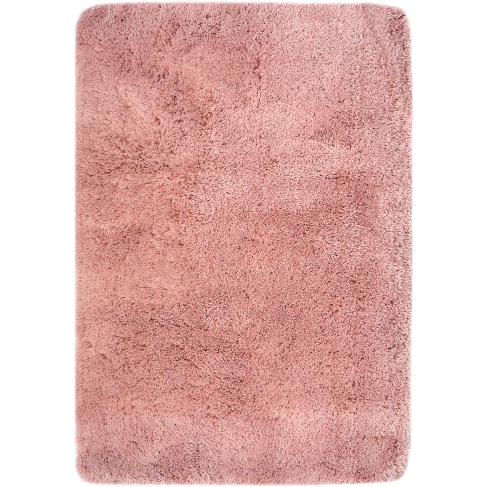 Homemaker Pink Soft Washable Rug 140 x 200cm Image 1
