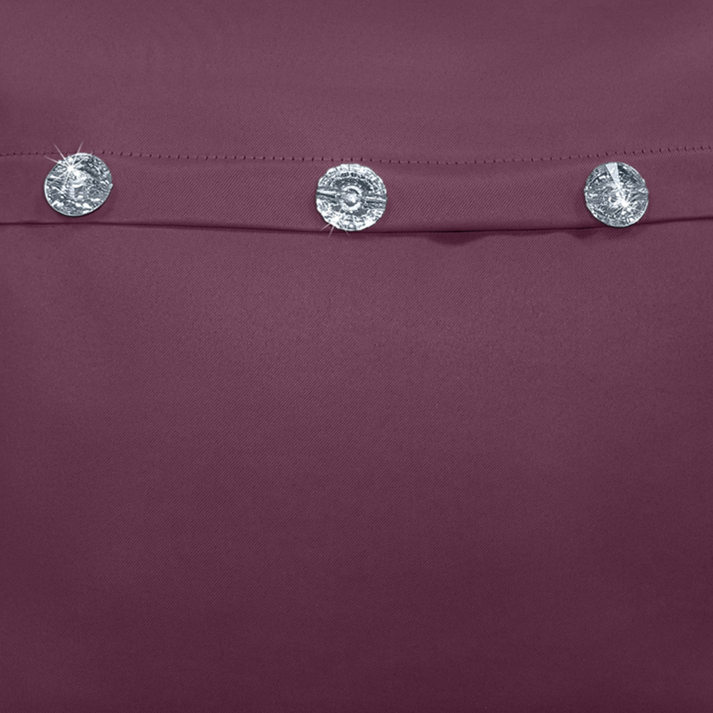 Velosso Mock Flap Diamante Plum Filled Cushion 43 x 43cm Image 2