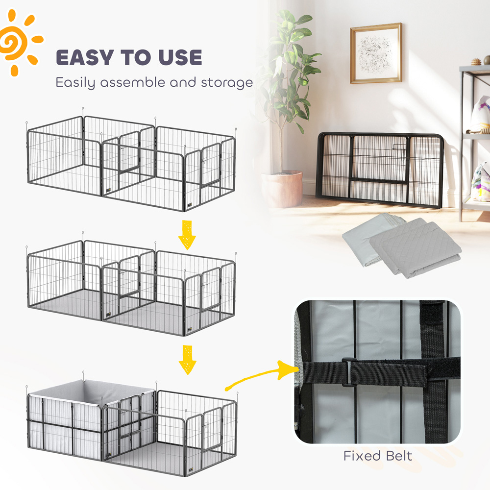 PawHut 7 Panel Whelping Box for Dogs Image 8