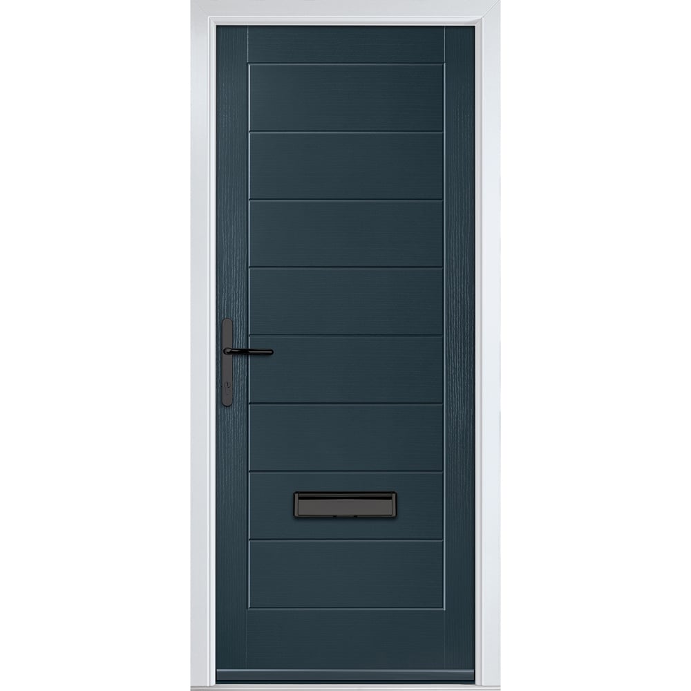 Crystal-Direct Monza Solid Anthracite Grey GRP No Glass Right Hand Open Front Door 890 x 2090mm Image 1