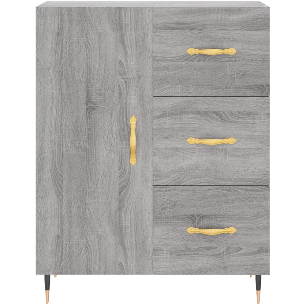 vidaXL 3 Door 3 Drawer Grey Sonoma Highboard Image 8