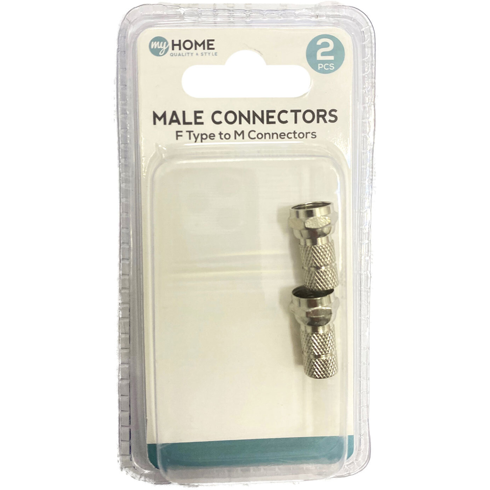 My Home Type F to M Male Connectors 2 Pack Image