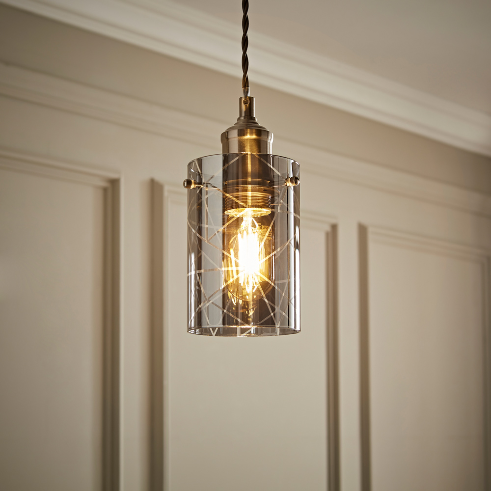 ValueLights Elsie Smoked Glass Small Shade Image 2