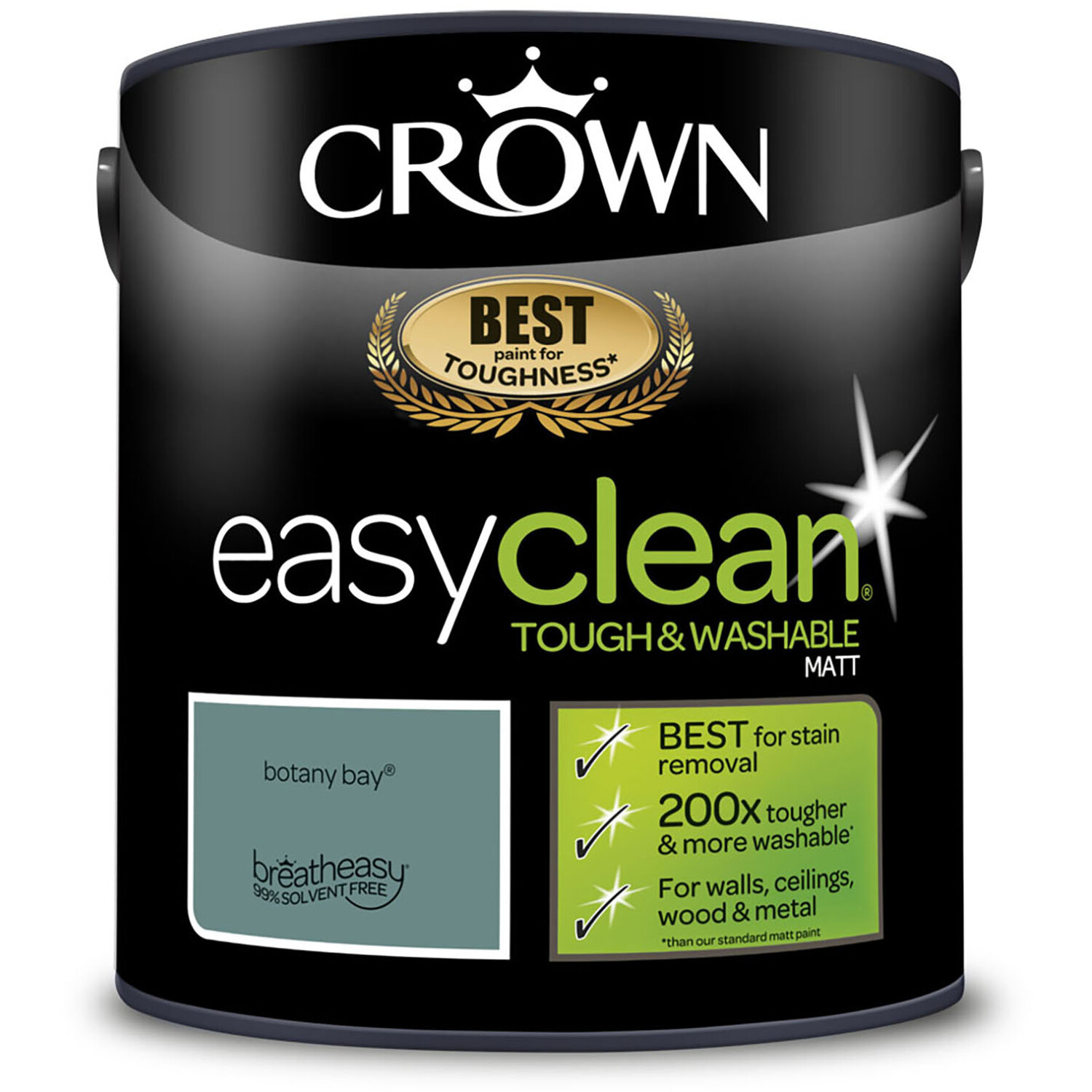 Crown Easyclean Matt Emulsion Paint - Botany Bay Image 7