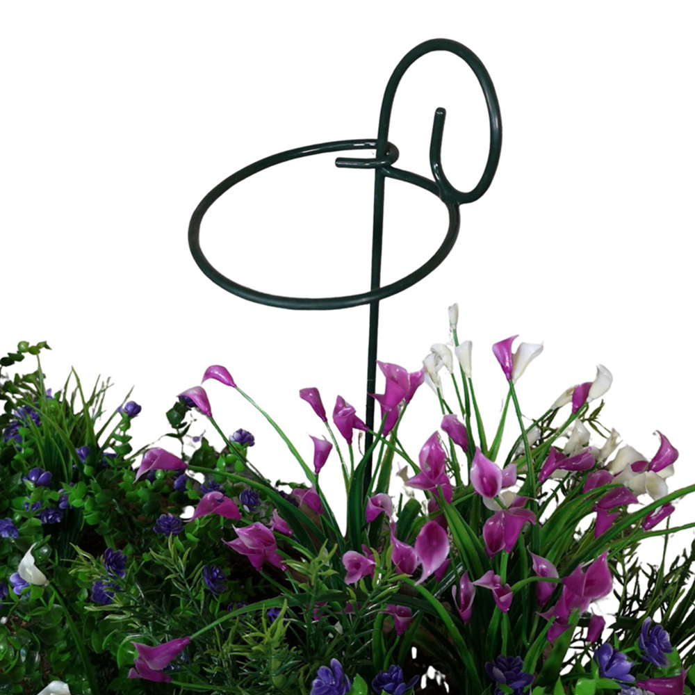 Samuel Alexander Tom Chambers Urban Black Metal Herbaceous Plant Support Ring 12 x 38cm 6 Pack Image 3