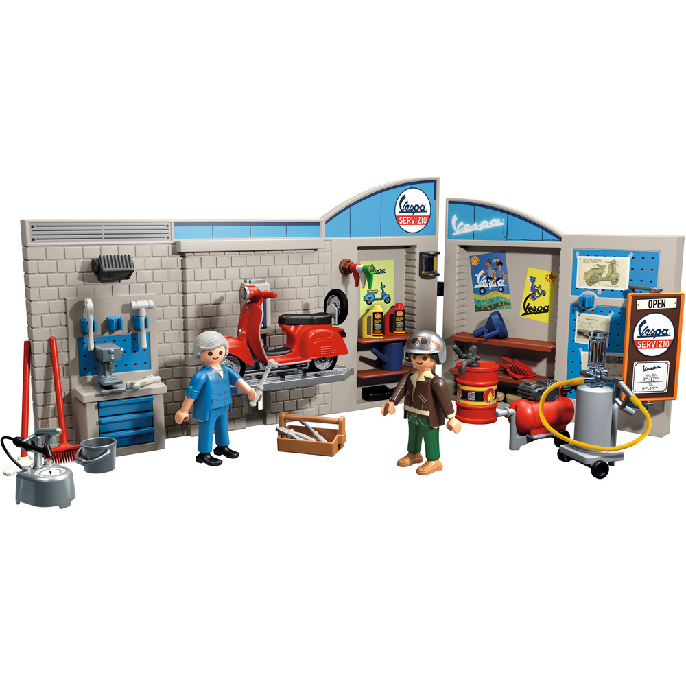 Playmobil 60s Vespa Garage Playset Image 3