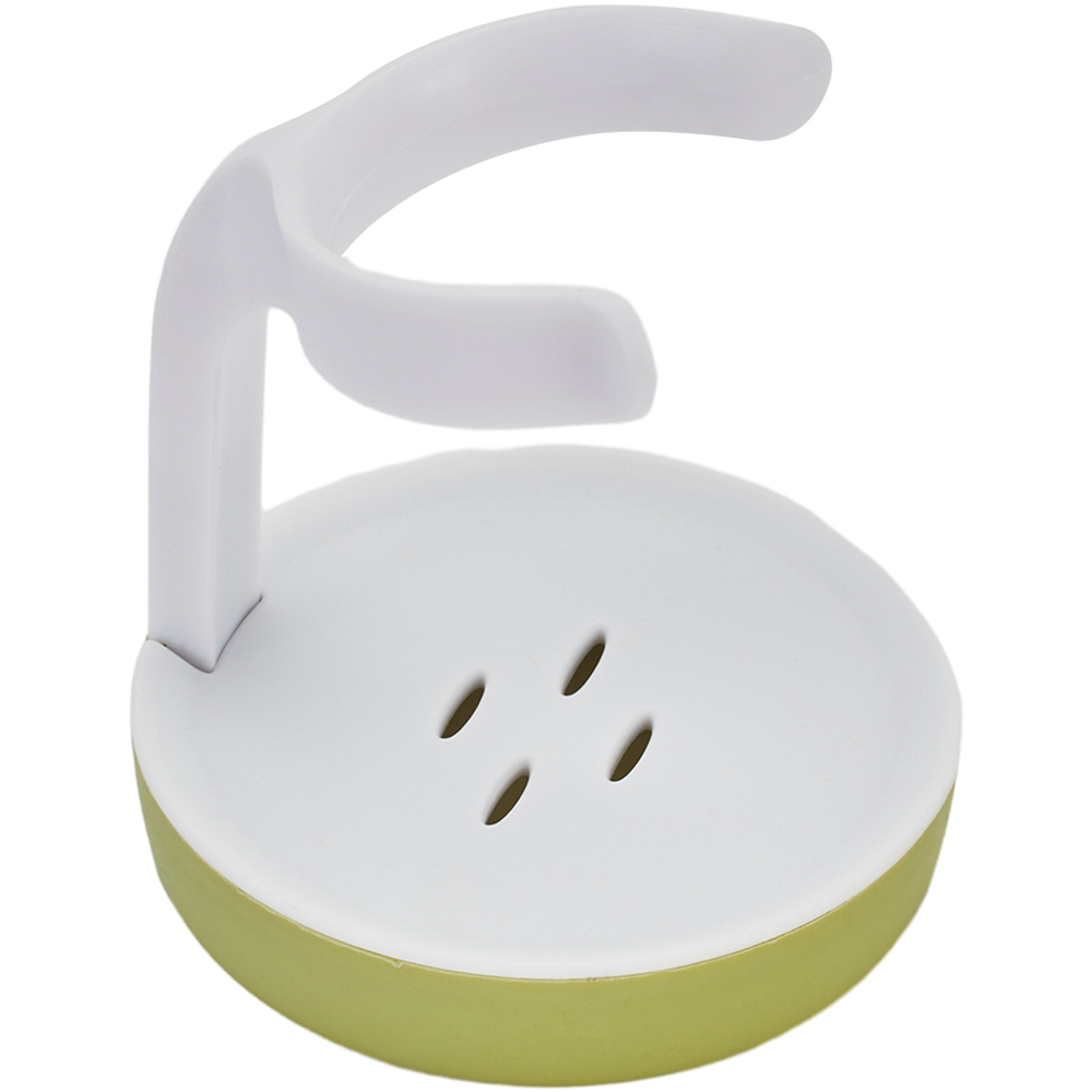 Living and Home Green Dish Pot Brush with Soap Dispenser Image 5