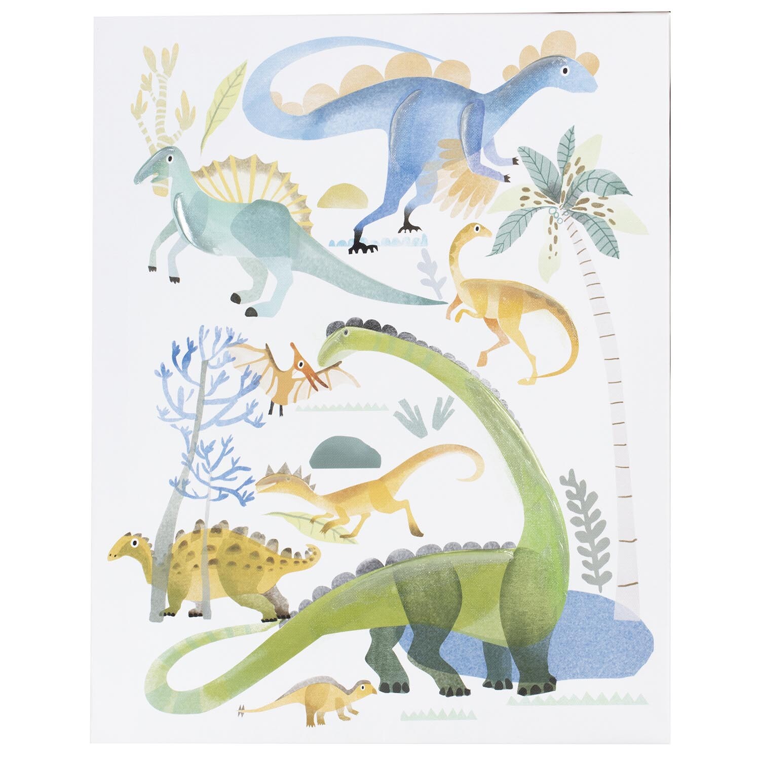 Colourful Dinosaurs Framed Canvas Image 2