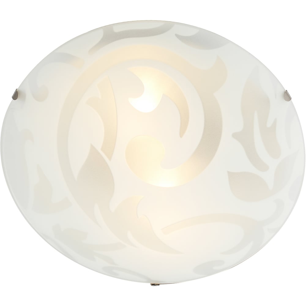 Happy Homewares Floral Circular Frosted White Glass IP20 Flush Ceiling Light Image 6