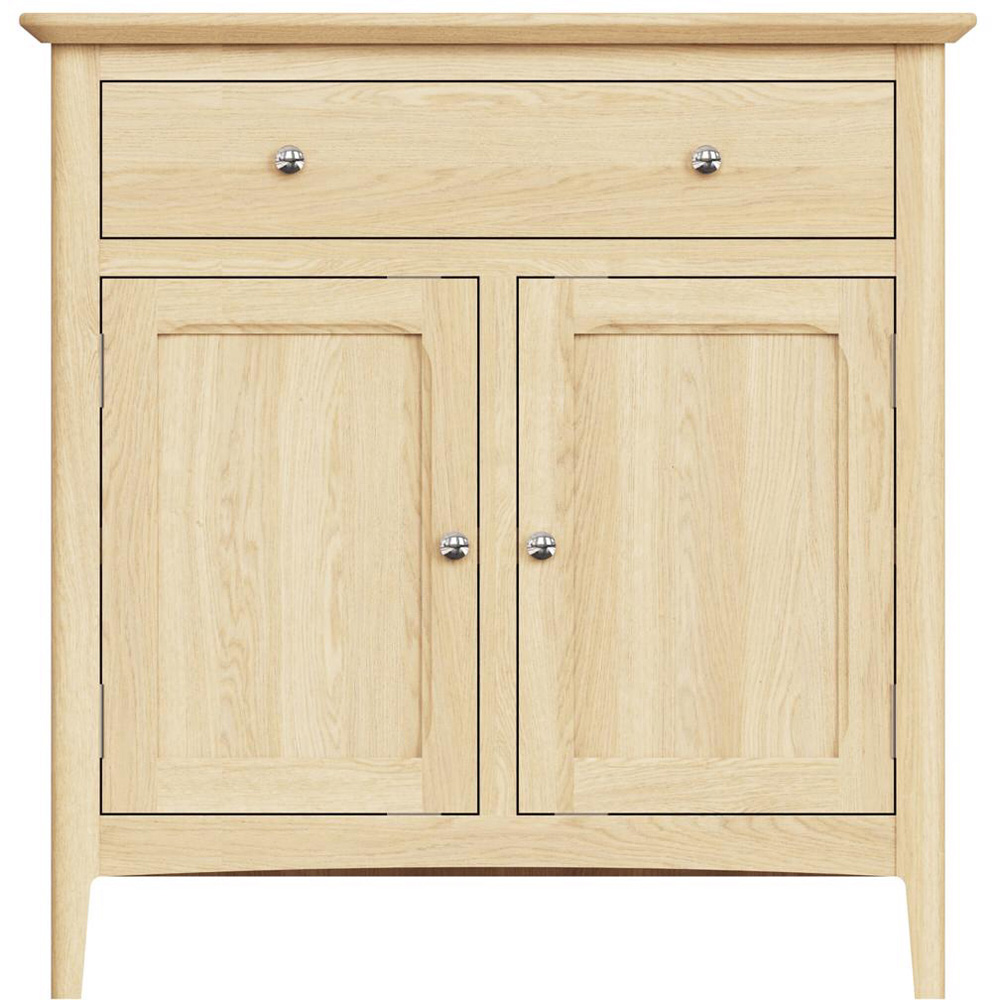 FWStyle 2 Door 1 Drawer Natural Oak Ash Veneer Sideboard Image 3