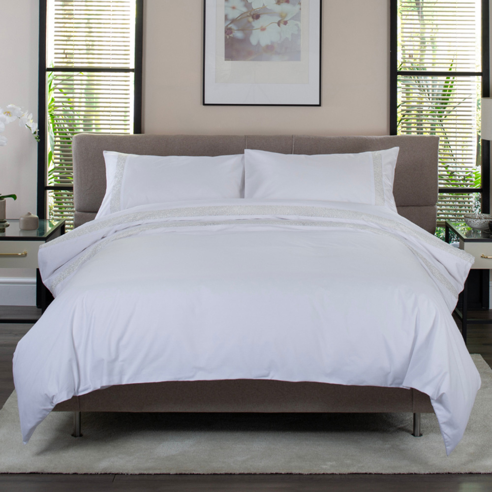 The Lyndon Company Organdie Swirl King Size 200 Thread Count Duvet Set Image 1
