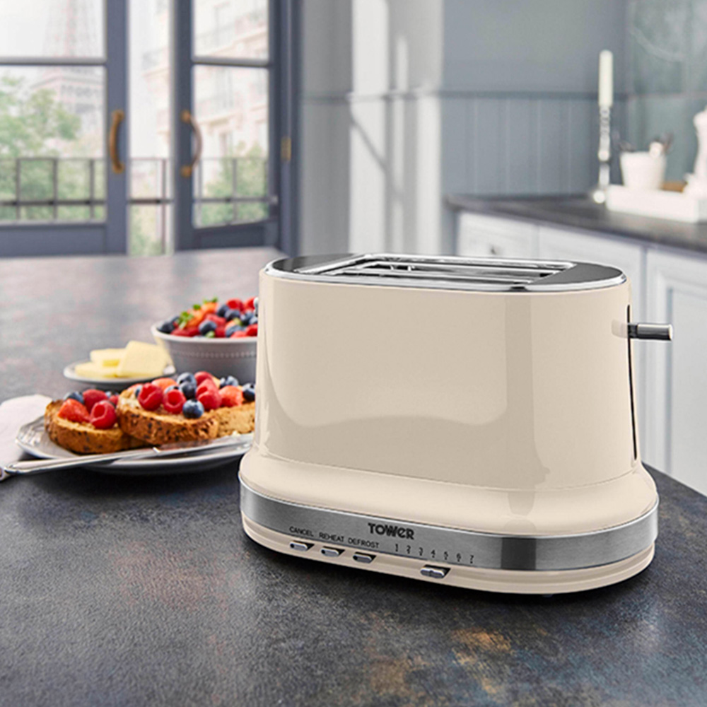 Tower T20043CHA Belle Cream 2 Slice Toaster 800W Image 2