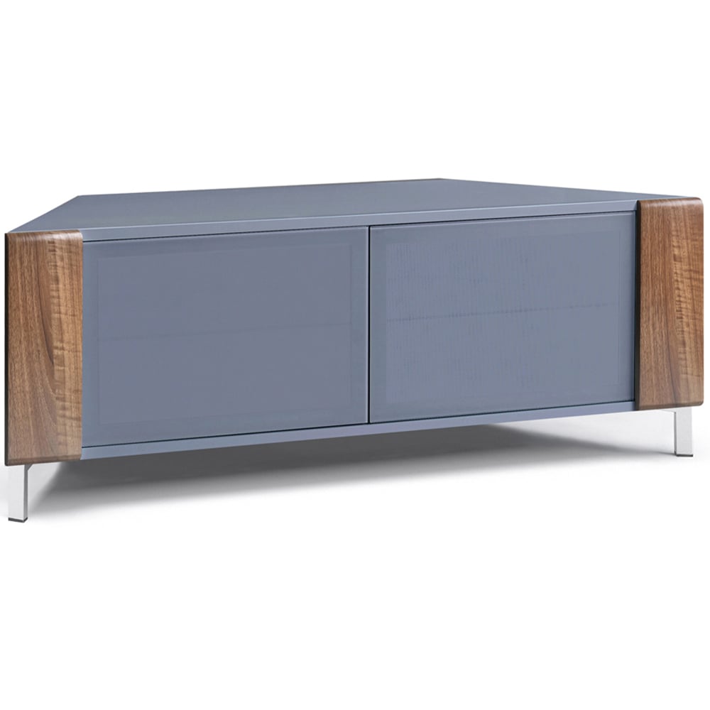 MDA Designs Corvus 2 Door Grey and Walnut TV Cabinet Image 3