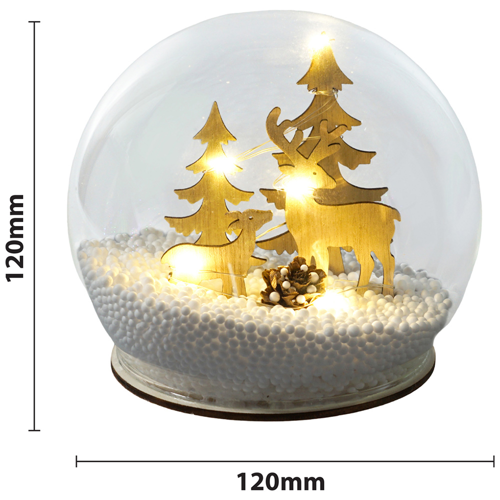 Xmas Haus Light Up Snow Globe with Reindeers Image 4