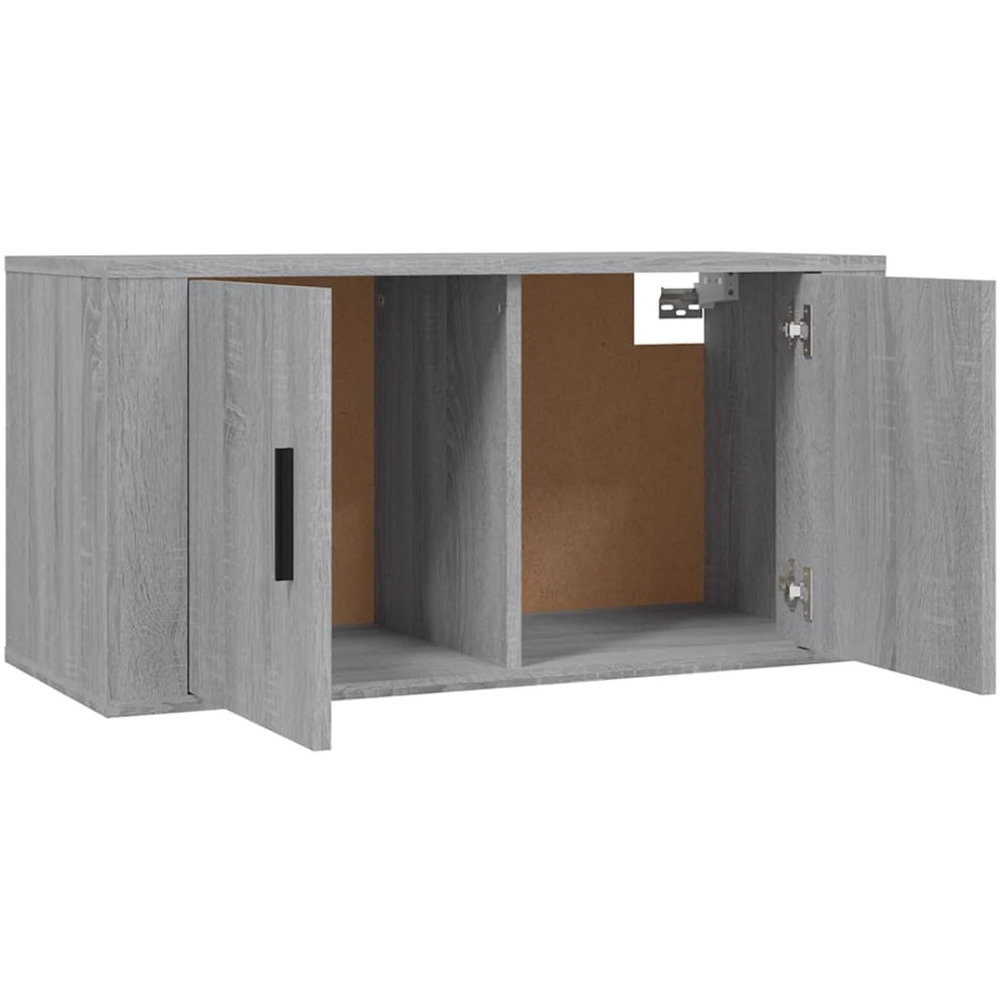vidaXL 2 Door Grey Sonoma Wall Mounted TV Cabinet Image 6