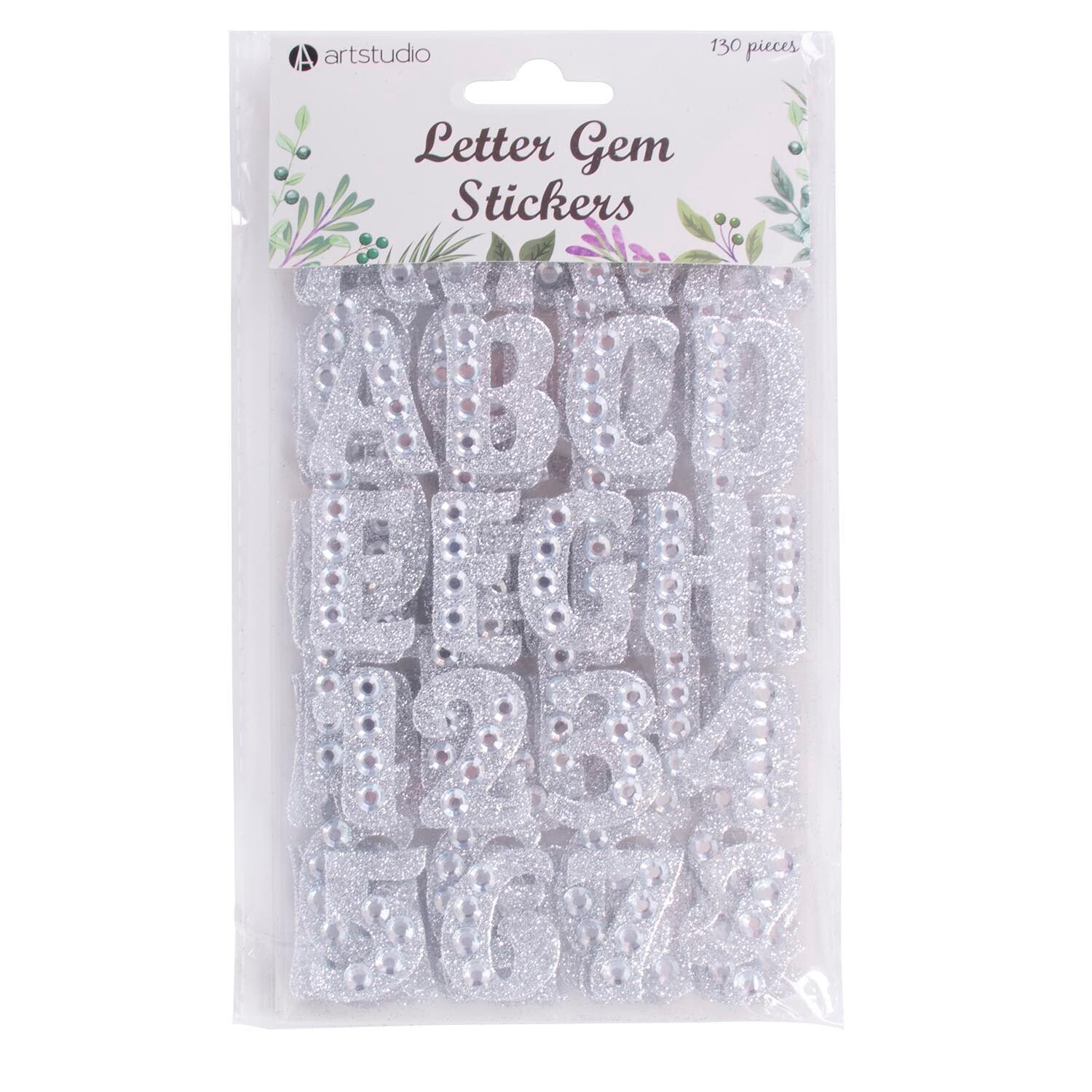 Art Studio Letter Gem Stickers Image