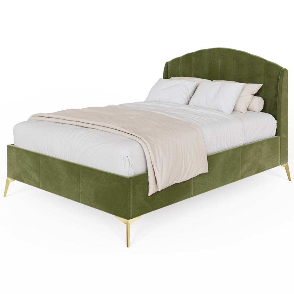 GFW Pettine King Size Green End Lift Ottoman Bed Image 2