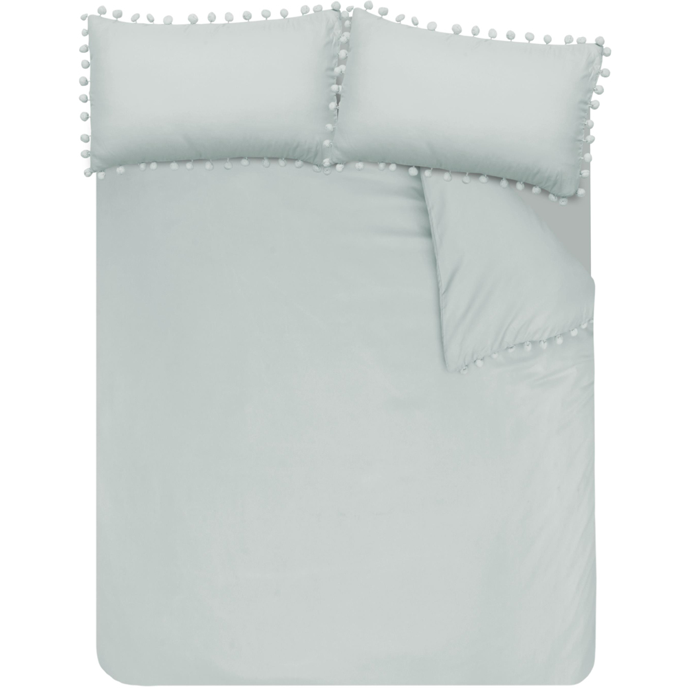 Smart Living Single Duck Egg Pom Pom Duvet Cover Set Image 3