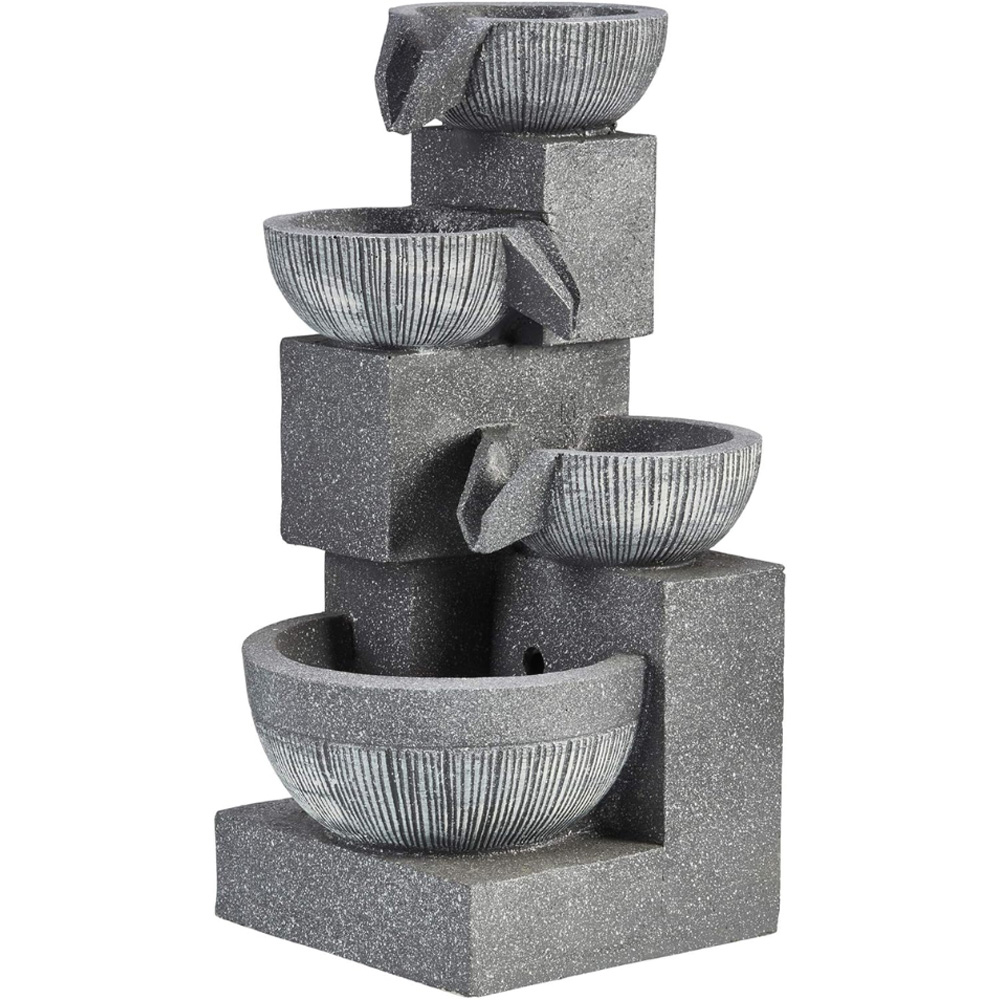 Serenity 4-Tier Cascading Bowl Mains Powered LED Water Feature Image 5