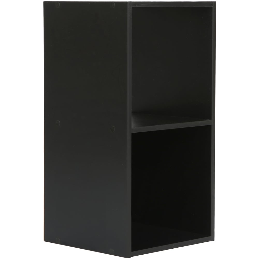 Jane 2 Shelf Black Cube Storage Unit Image 2