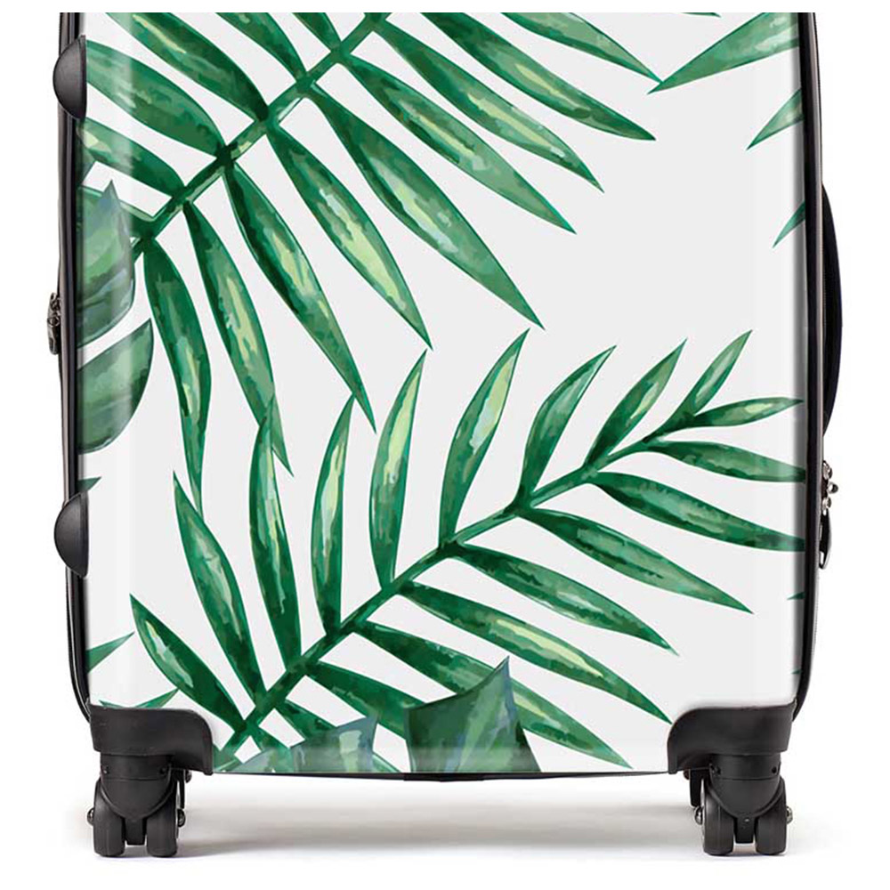 Warren Reed Designer Large Watercolour Tropical Leaves Suitcase Image 2