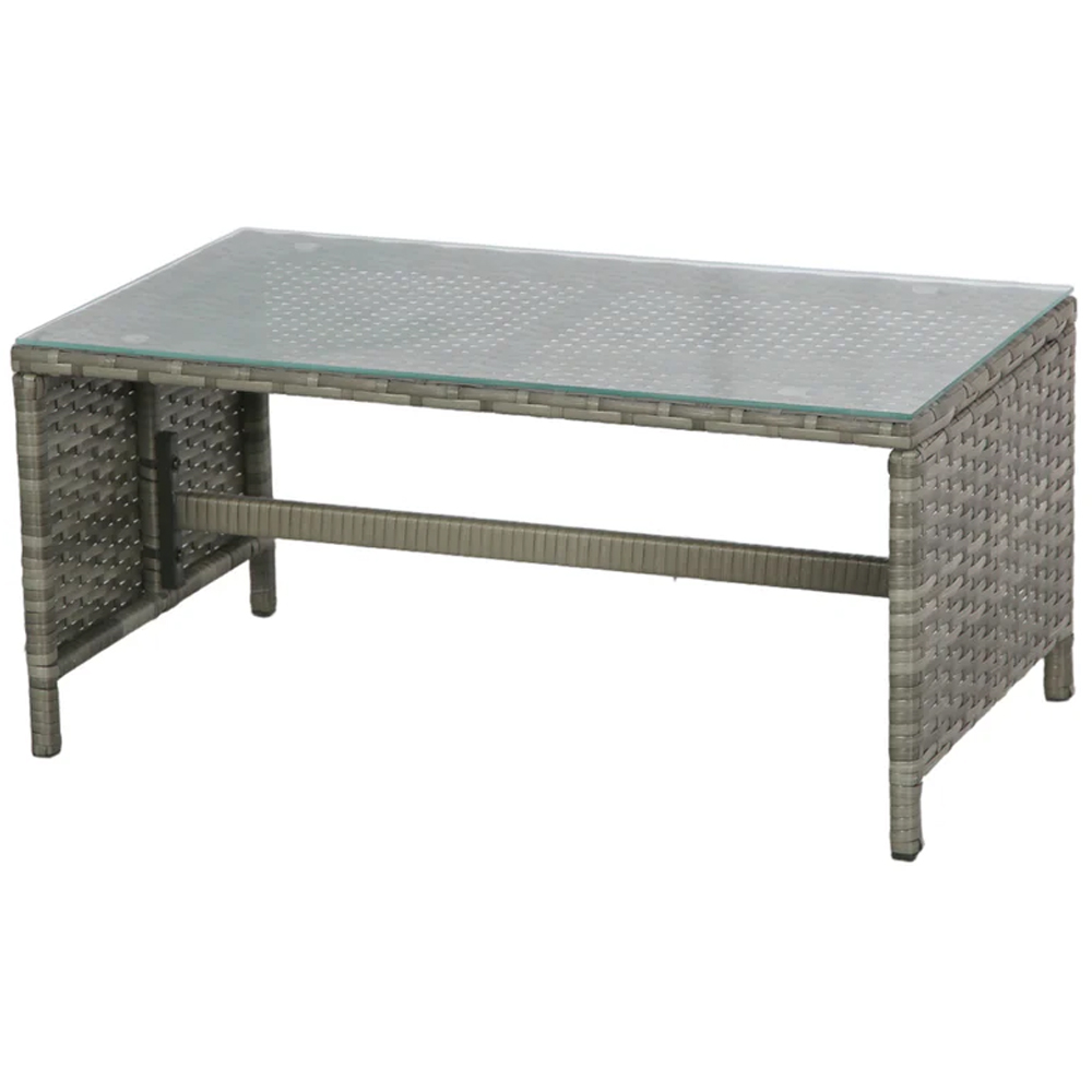 HGD Bude 4 Seater Rattan Grey Corner Garden Sofa Set with Coffee Table Image 4