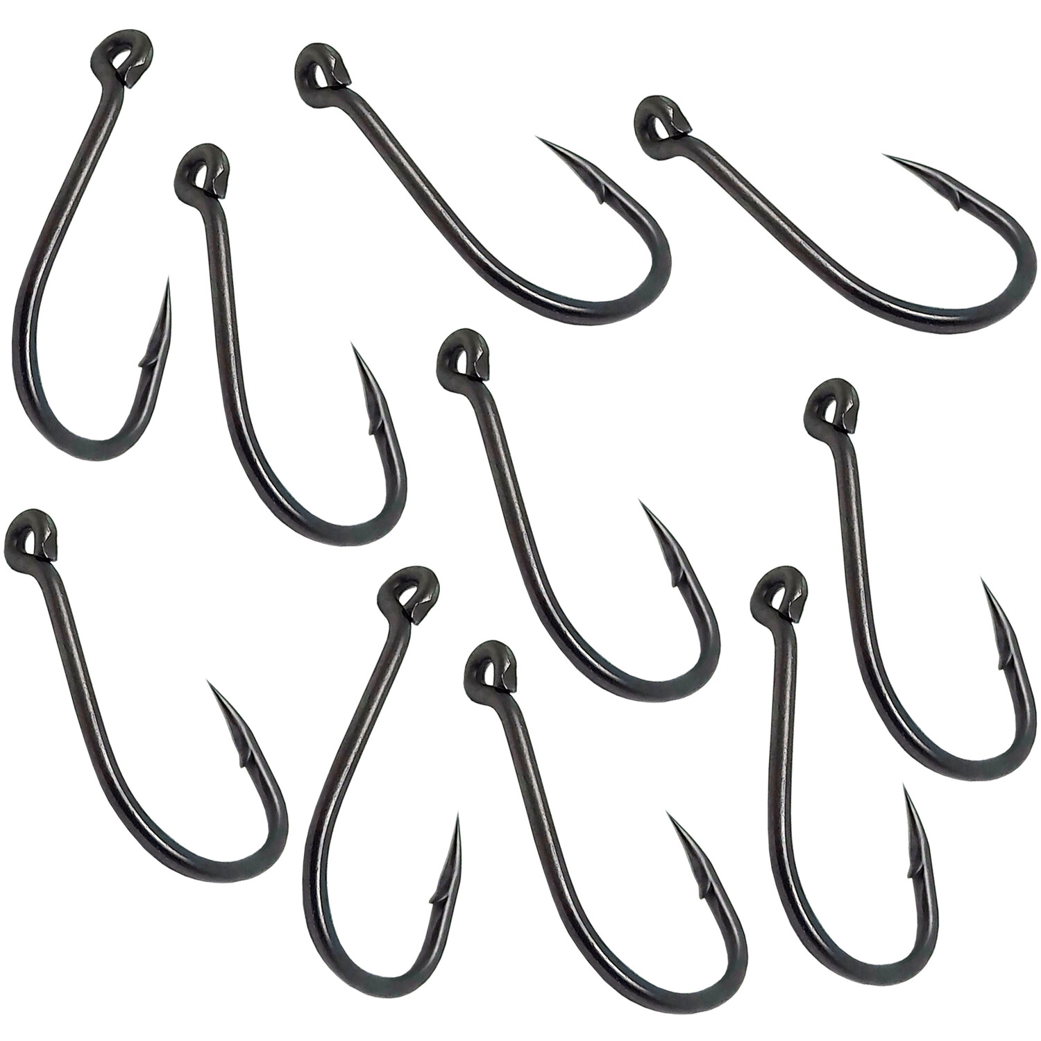 Pack of 10 Teflon Wide Gape Hooks Image 1