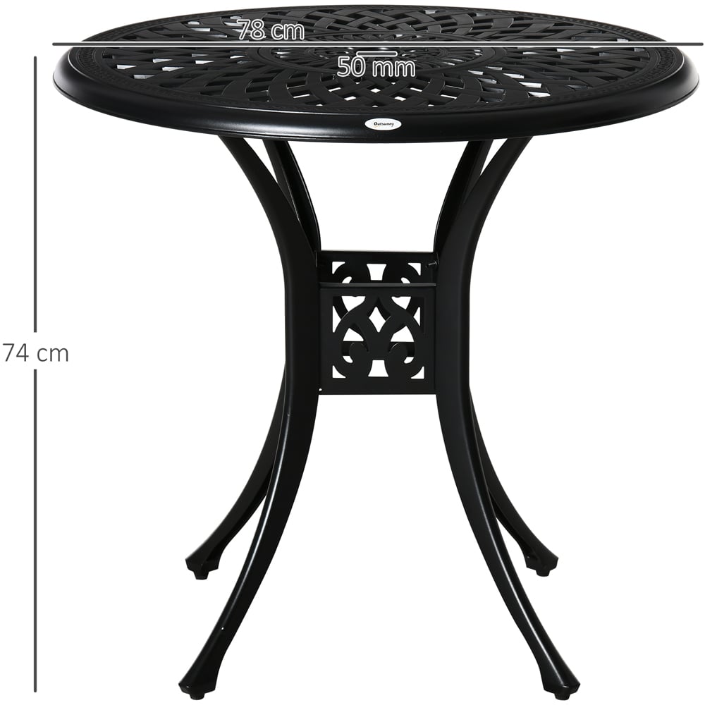 Outsunny Round Antique Cast Aluminium Bistro Table Image 7