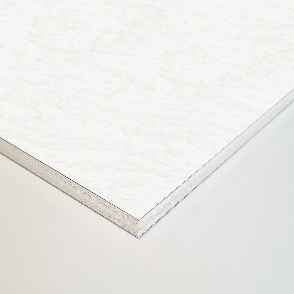 Wetwall Mermaid 2420 x 1185mm Carrara Marble Tongue and Groove Plywood Shower Wall Panel Image 3