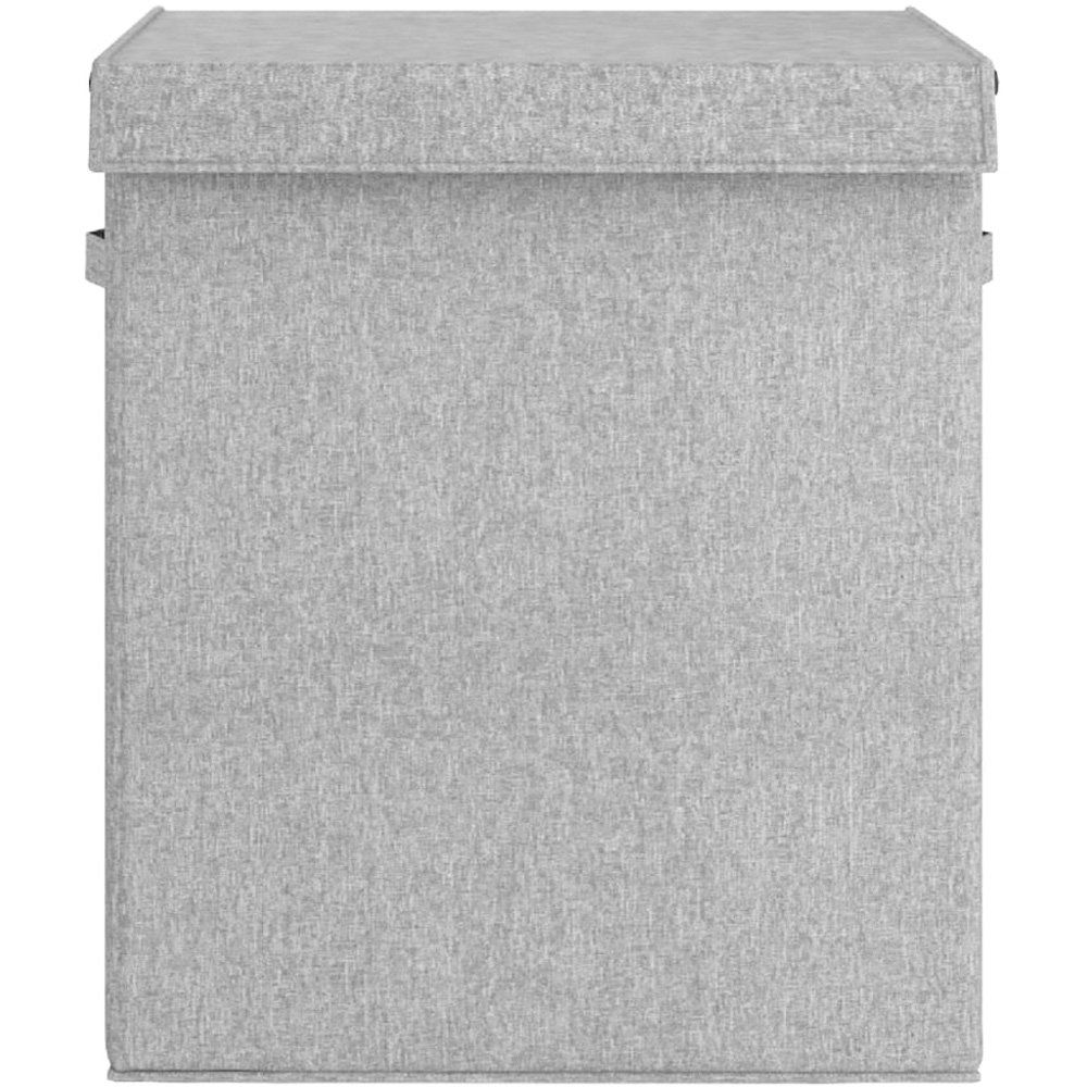 vidaXL Grey Faux Linen Foldable Laundry Hamper with 2 Mesh Bag 59 x 51 x 34.5cm Image 2