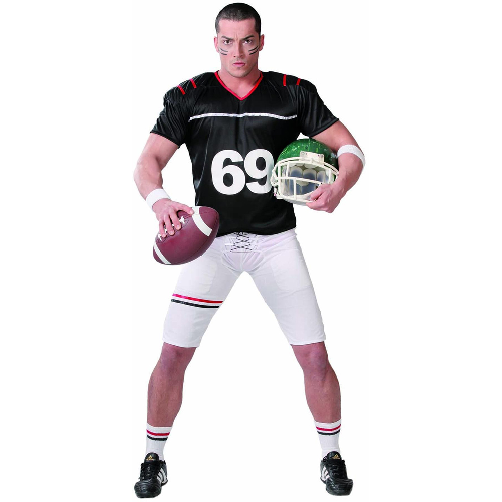 Fiestas Guirca Quarterback Black and White Polyester Adult Costume XL 54 to 56 Image 1
