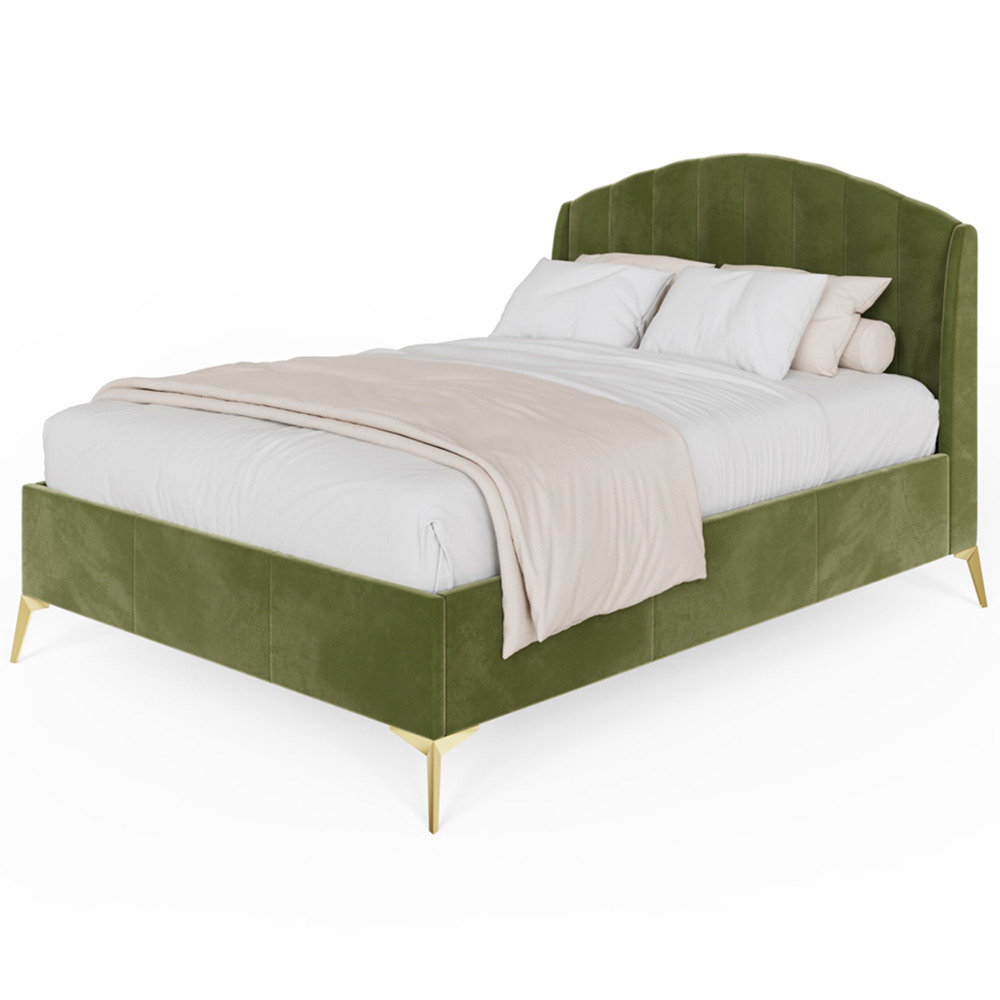 GFW Pettine Double Green End Lift Ottoman Bed Image 2