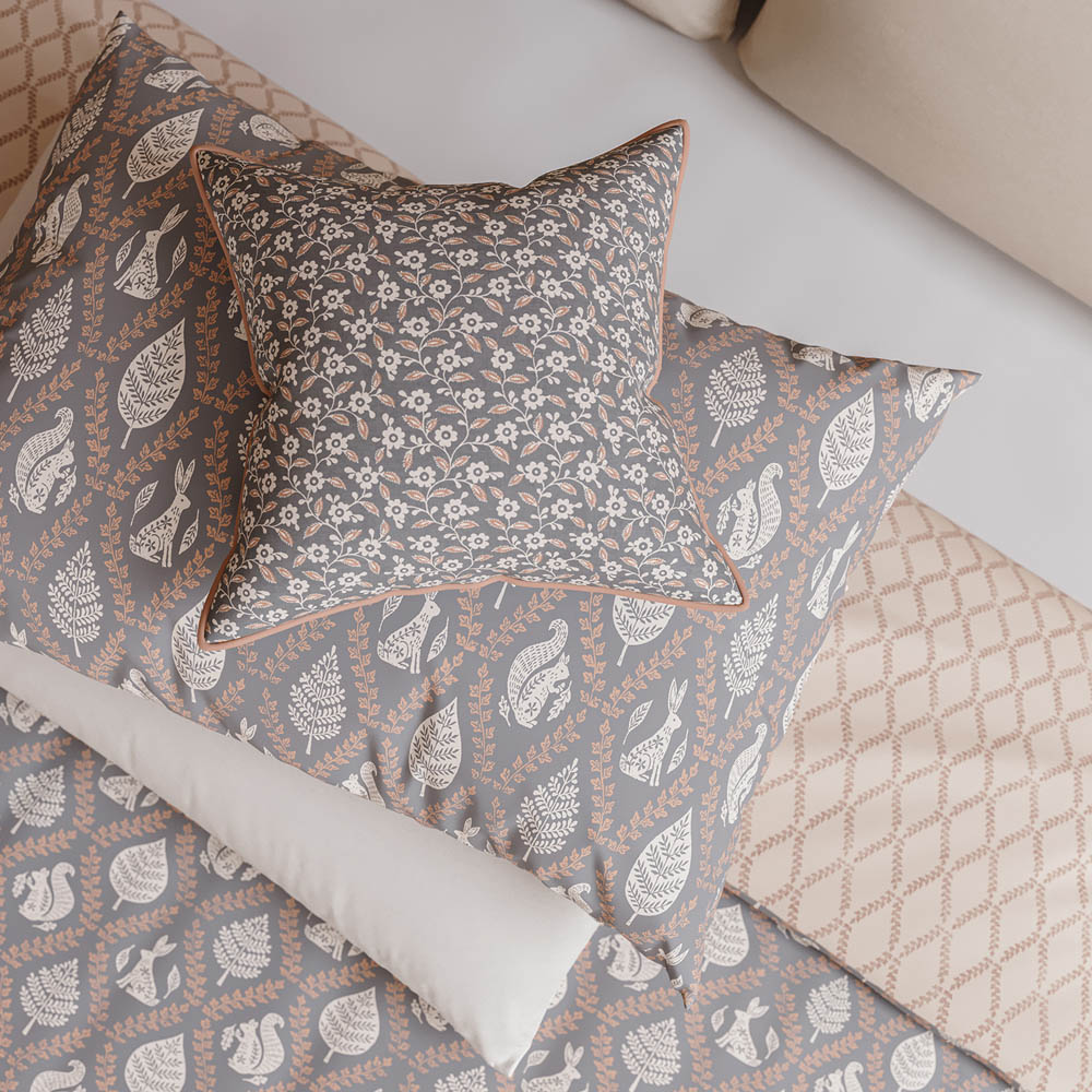 Helena Springfield Woodland Trellis Double Graphite and Copper Duvet Set Image 4