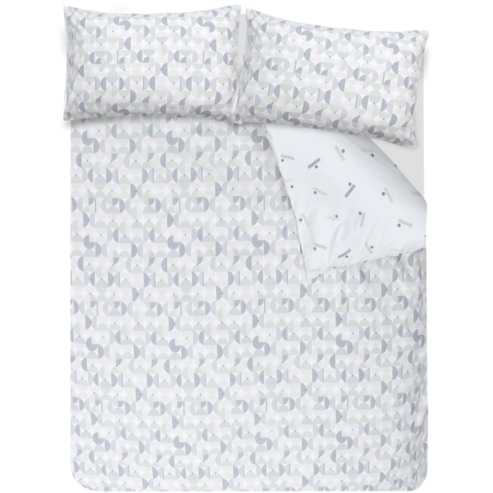 Smart Living Single Blue Circle Geo Reversible Duvet Set Image 4