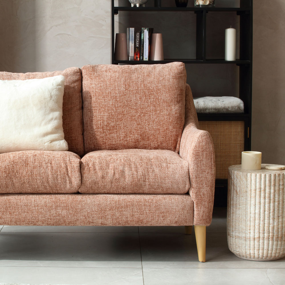 Desser Pisa Ribbed Travertine Side Table Image 3