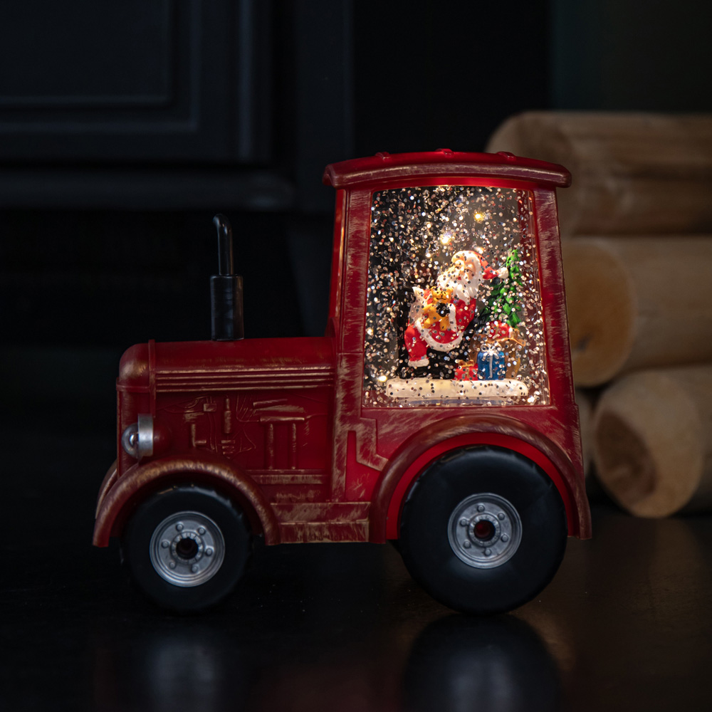 Samuel Alexander Santa in Tractor Water Spinner Christmas Decoration 15cm Image 7