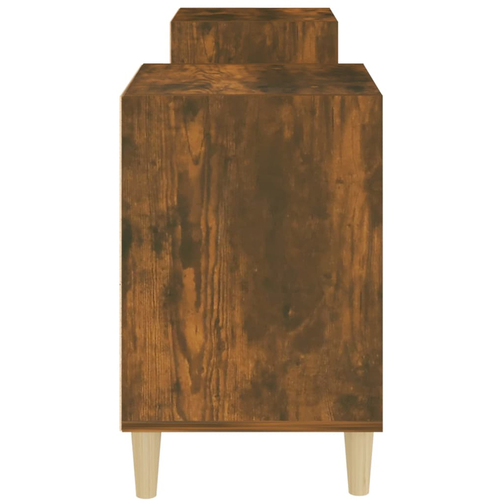 vidaXL 2 Door 4 Shelf Smoked Oak TV Cabinet Image 8