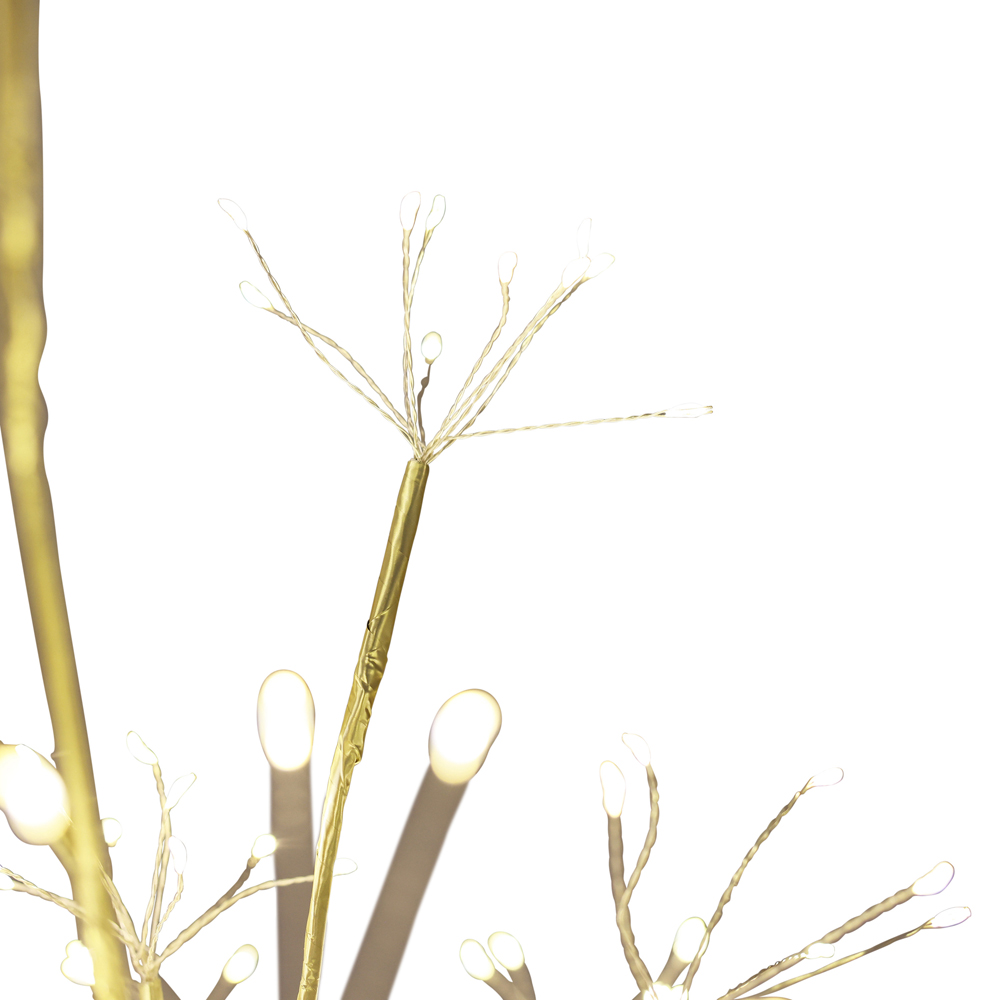Charles Bentley 420 Constant Warm White LED Pre-Lit Gold Christmas Twig Tree 4ft Image 5
