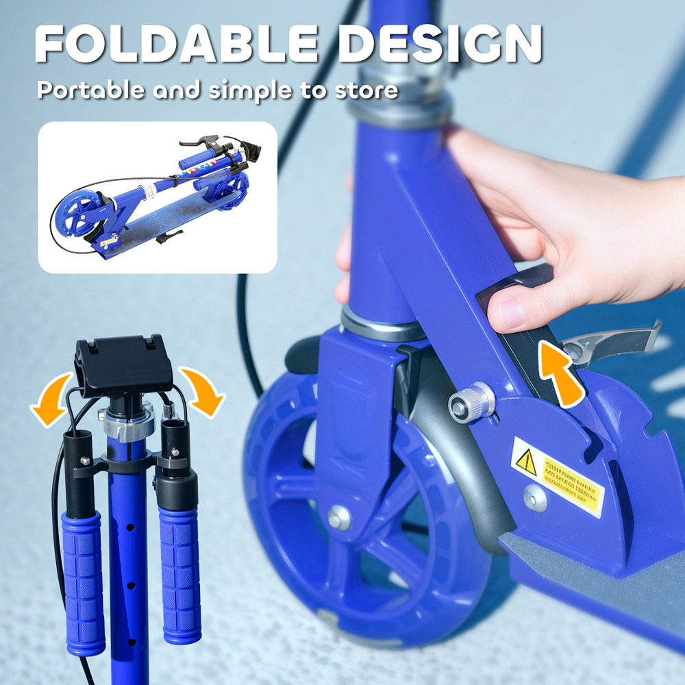 Tommy Toys AIYAPLAY Blue Adjustable Handle Folding Kids Kick Scooter Image 7