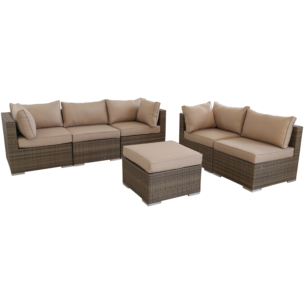 Furniture One 6 Seater Yellow Garden Sofa Set Image 3