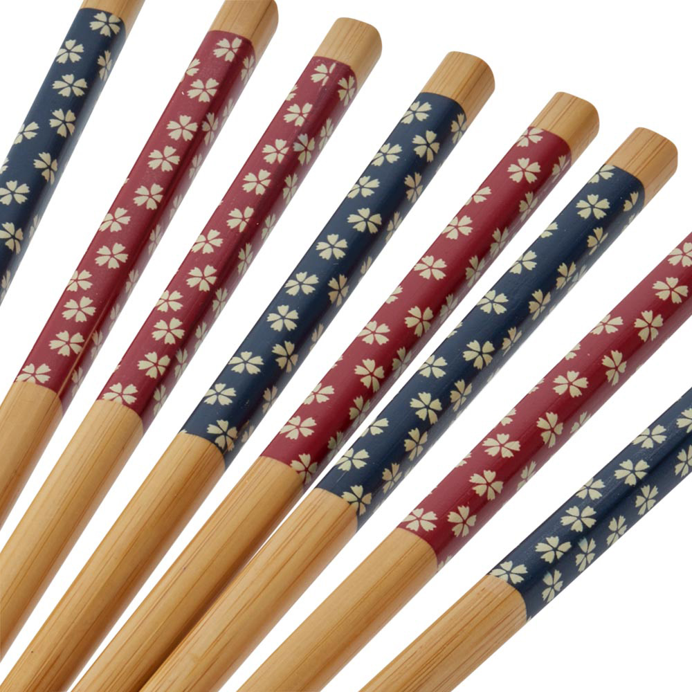Wilko Ridged Bamboo Chopsticks 4 Pack Image 5