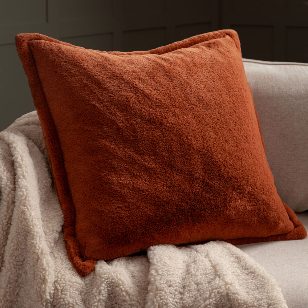 Furn Christmas Kallu Rust Faux Fur Cushion 55 x 55cm Image 6