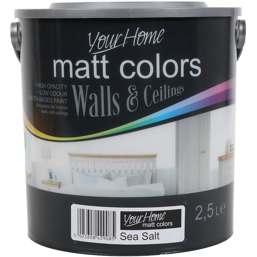 Your Home Walls & Ceilings Sea Salt Matt Emulsion Paint 2.5L Image 2