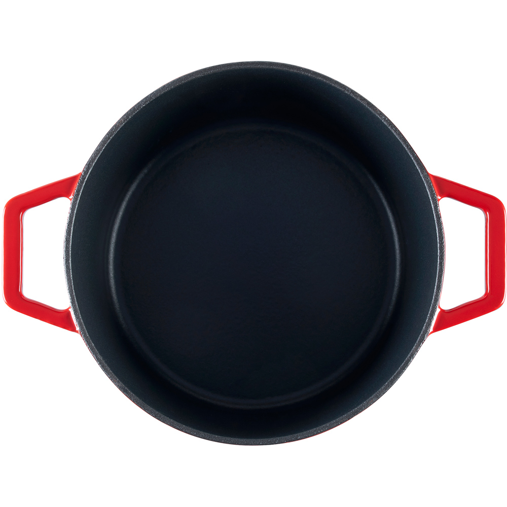 Cooks Professional 20cm Red Cast Iron Casserole Dish with Lid Image 6