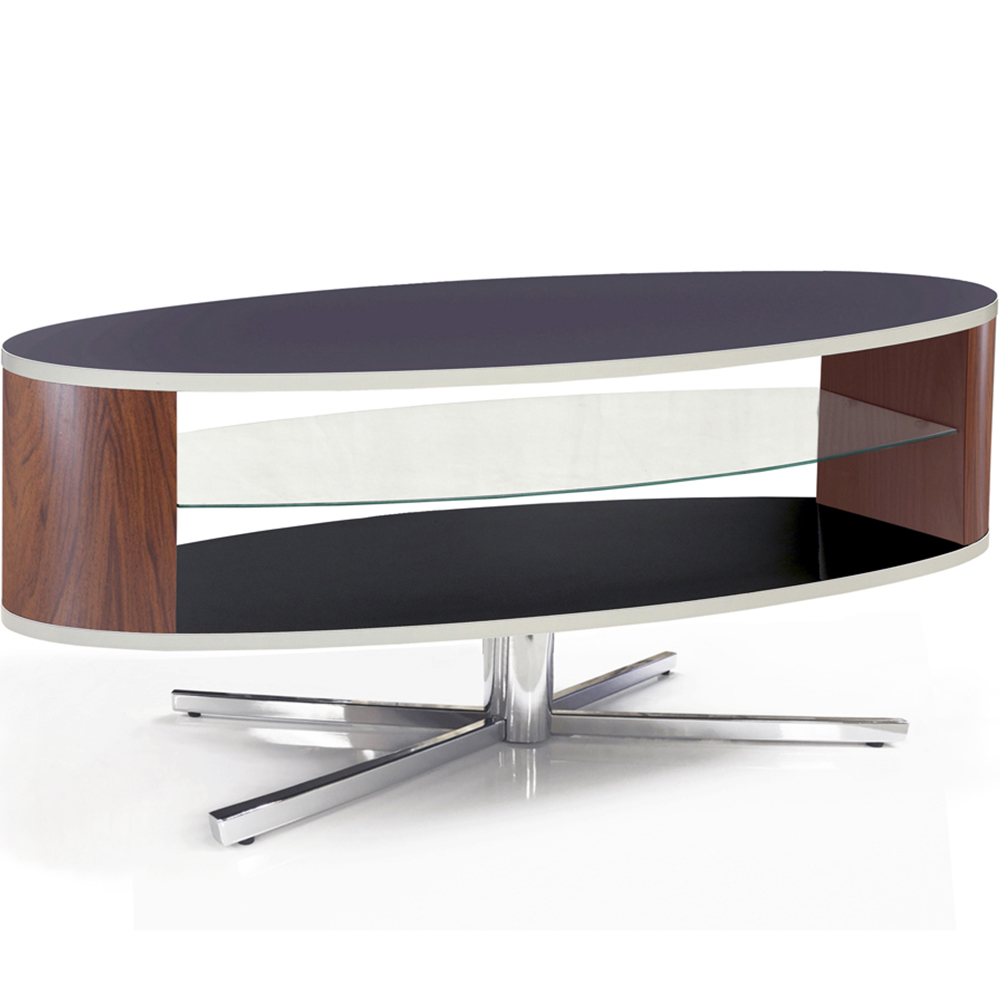 MDA Designs Orbit 2 Shelf Black and Walnut TV Cabinet Image 4