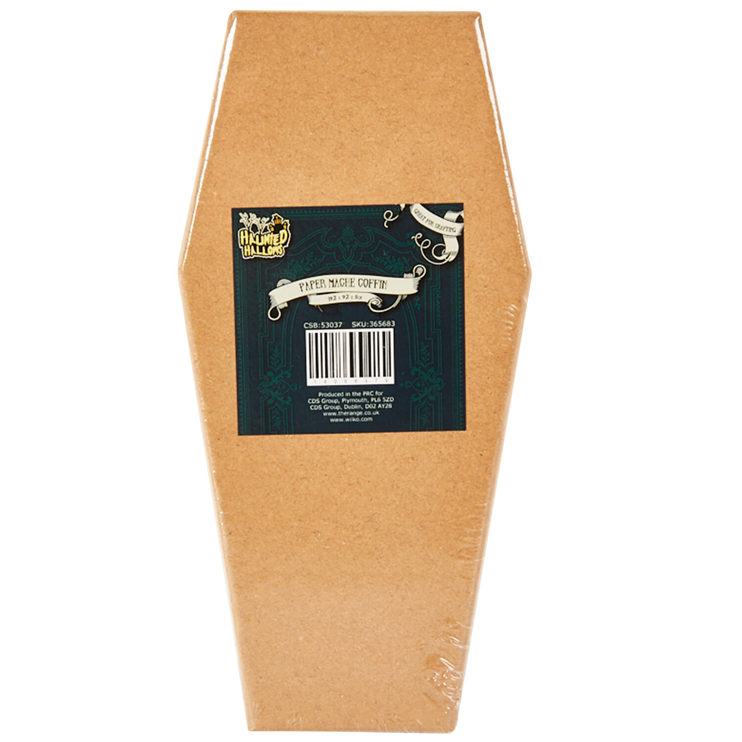 Paper Mache Coffin - Brown Image 1
