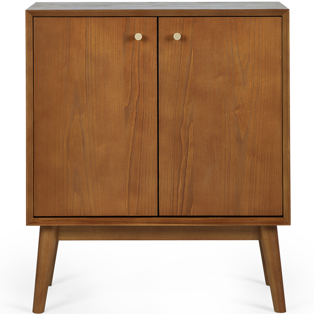 Julian Bowen Lowry 2 Door Cherry Ash Wood Small Sideboard Image 3