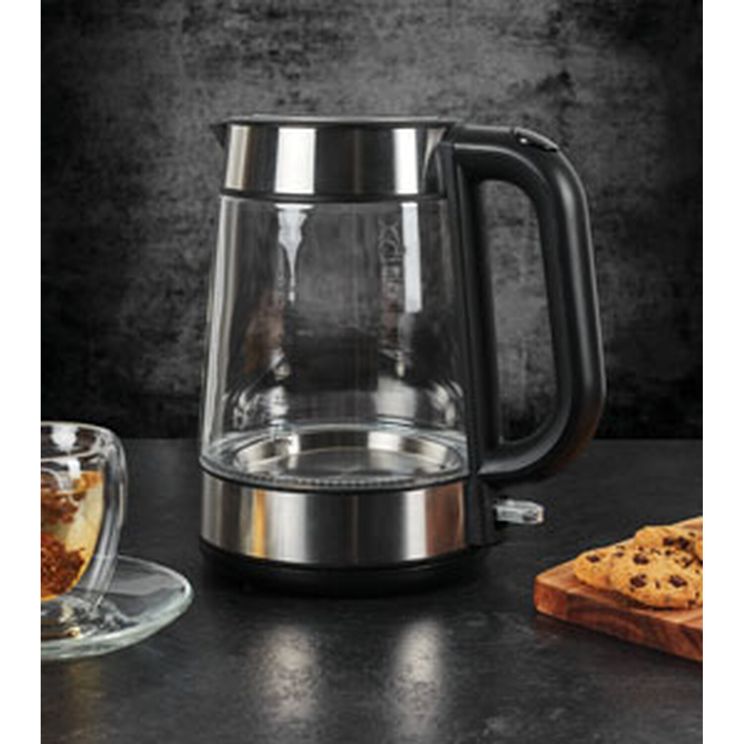 Kitchen Master Blue LED Light Glass Kettle Image 3